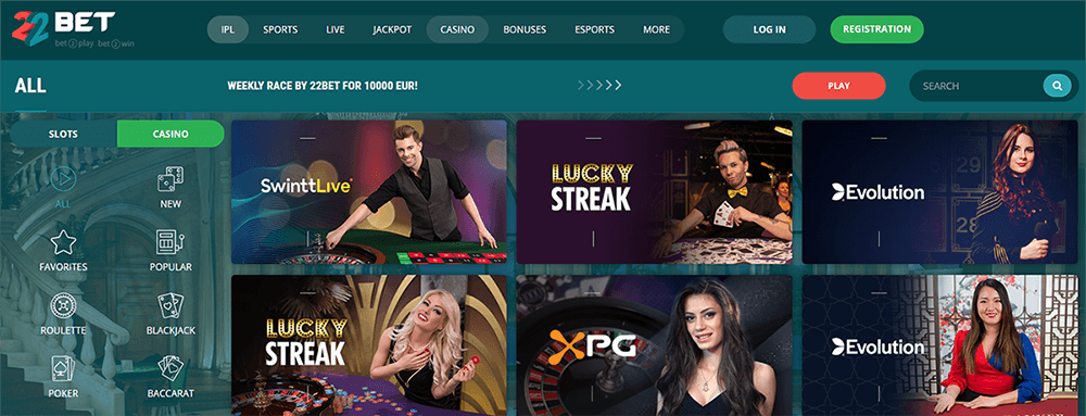 22bet casino