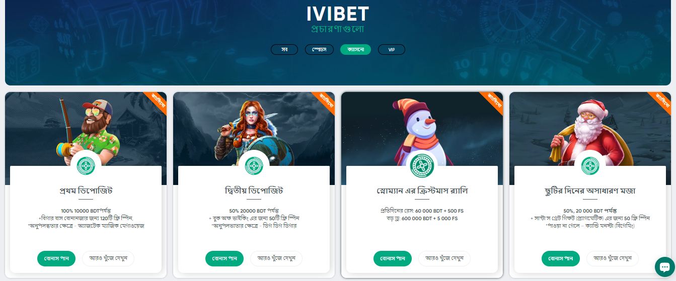 Ivibet Casino Bonuses BN