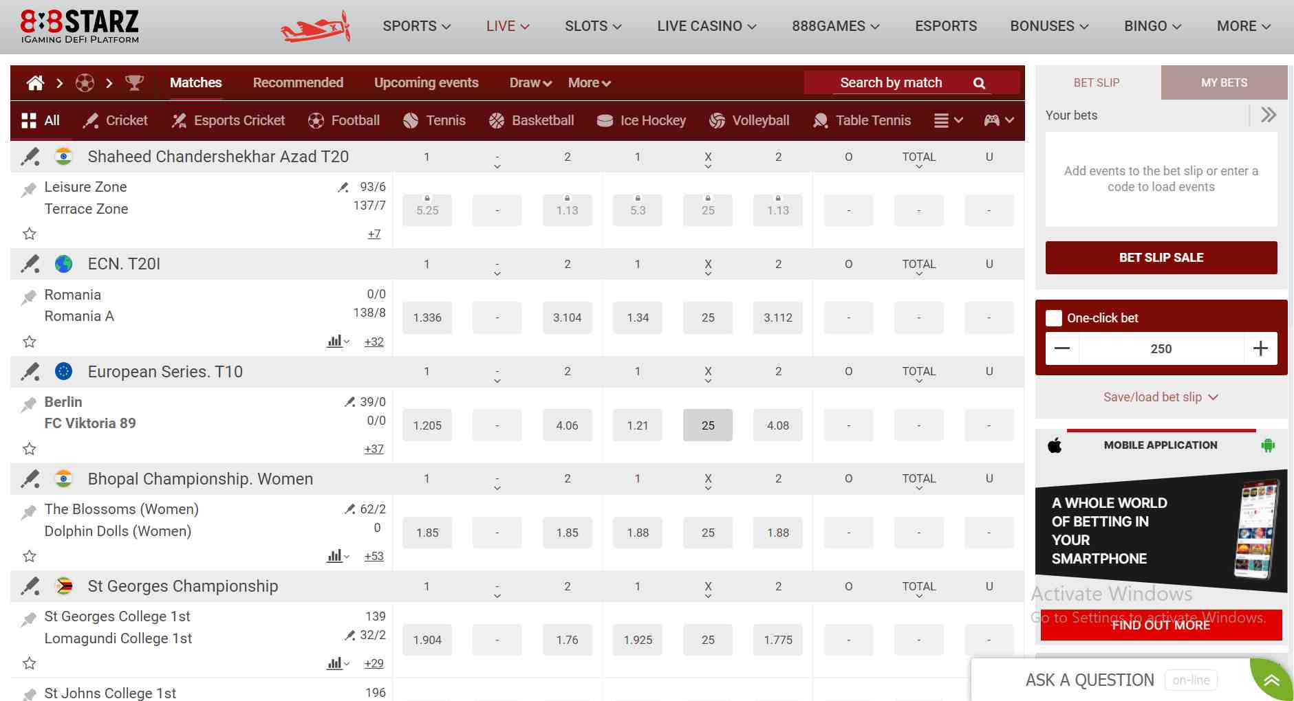 888starz live betting