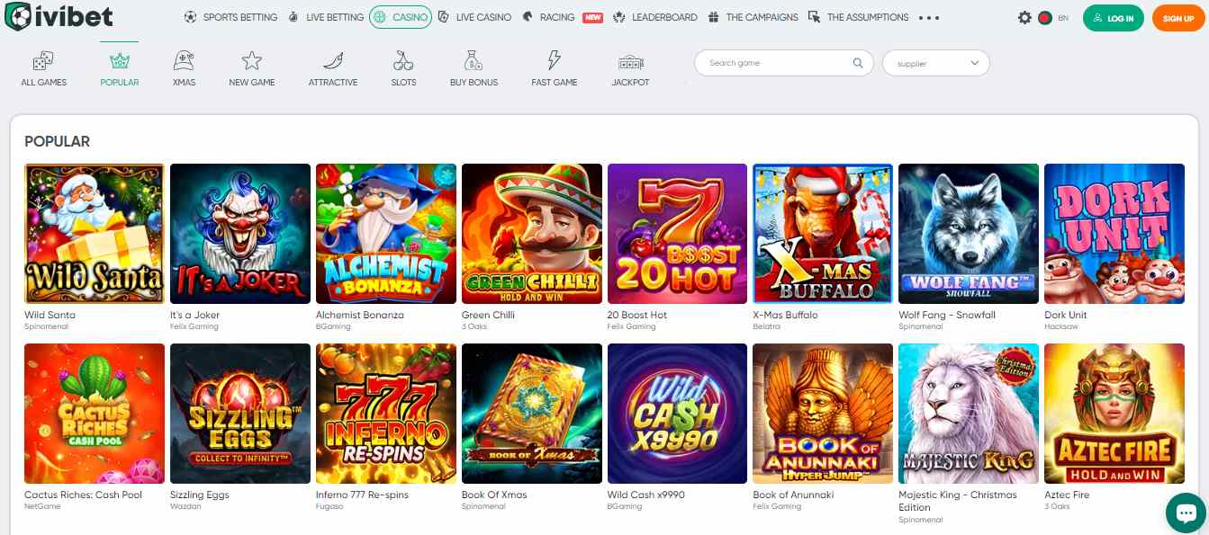 Ivibet Casino Games EN