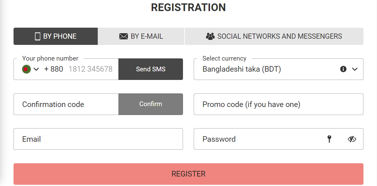 Megapari Casino Registration en