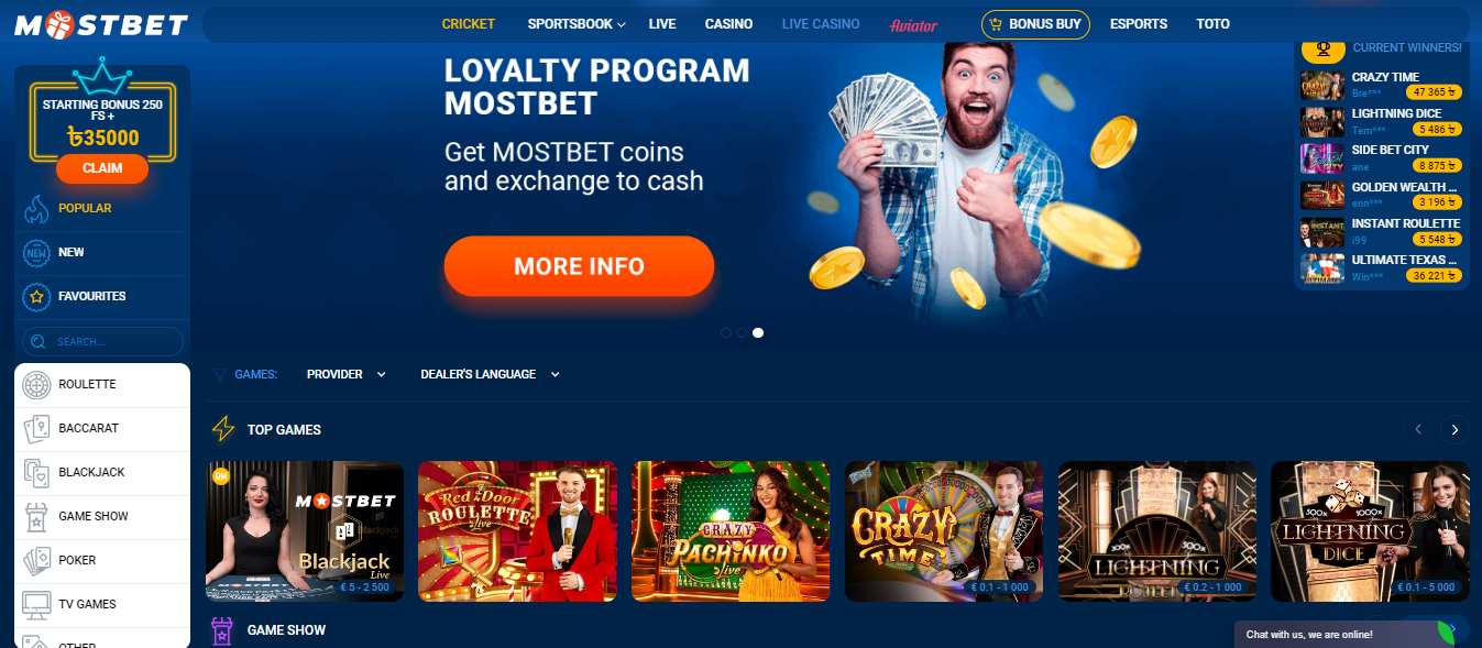 MostBet Live Casino en