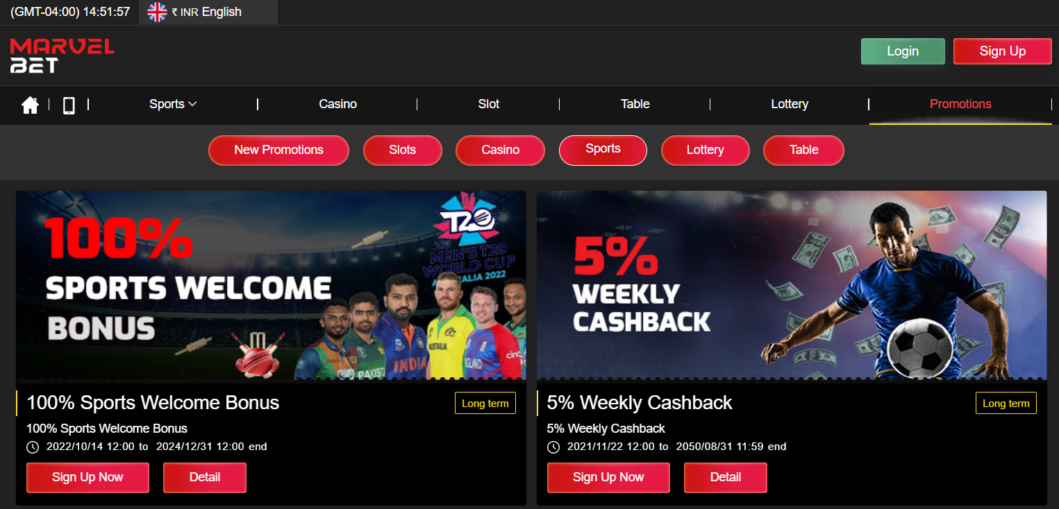 Marvelbet Bonuses and promotions