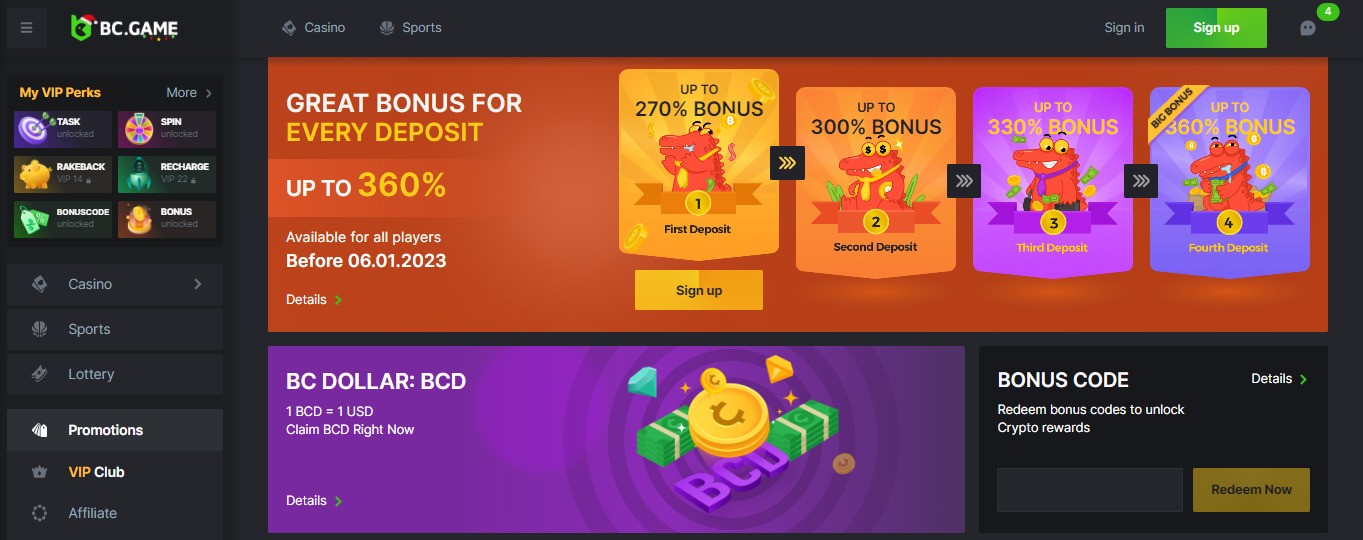 bcgame welcome bonus