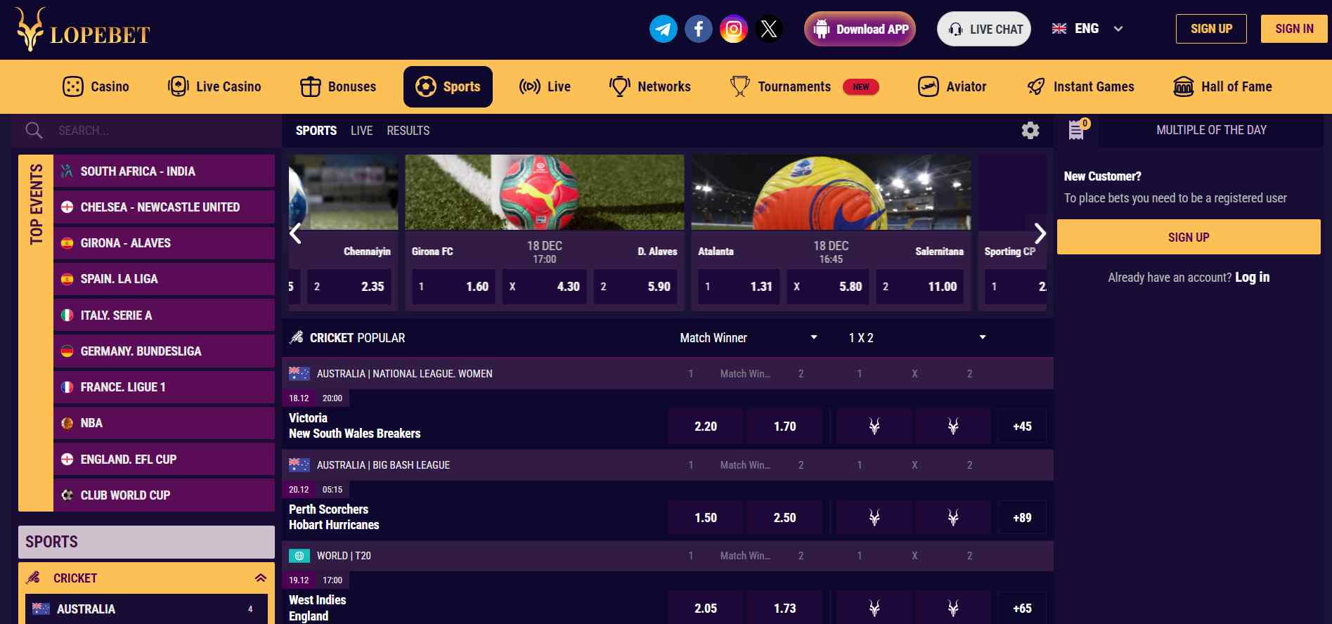 Lopebet sports