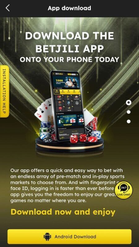 Betjili Bookmaker Mobile App